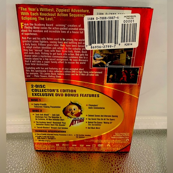 “Disney” Pixar The Incredibles- 2 Disc DVD - Picture 4 of 7